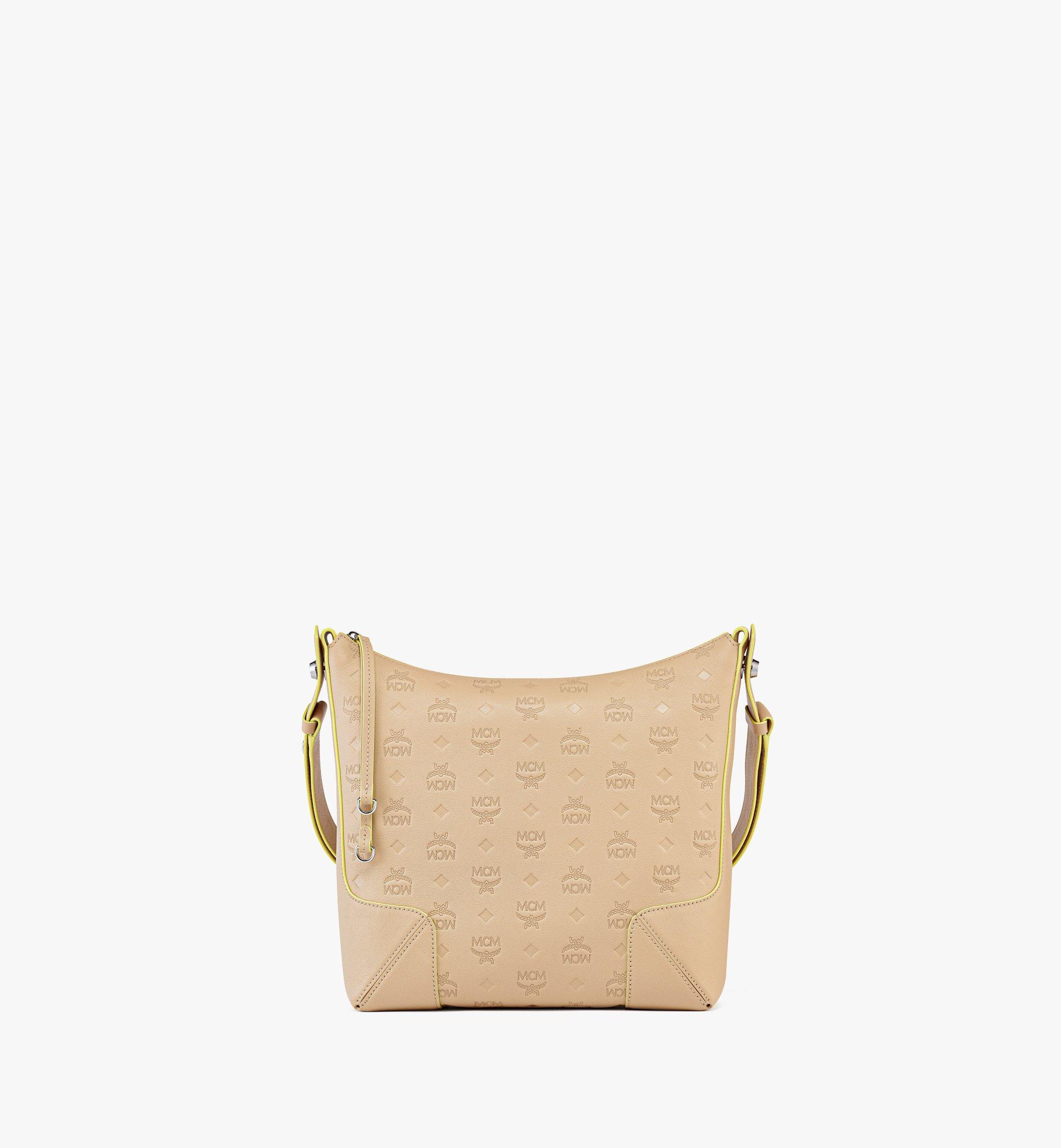 Aren Hobo Bag in Embossed Monogram Leather 1